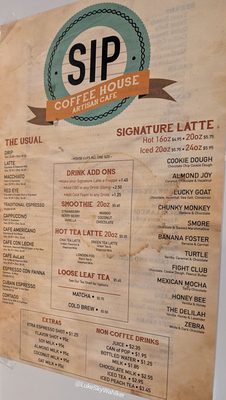 Menu photo 1 Sip Coffee House Hobart Hobart, IN Menu photo 1 Sip Coffee House Hobart Hobart, IN