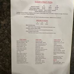 Sugar Street Bar & Grill - Menu2