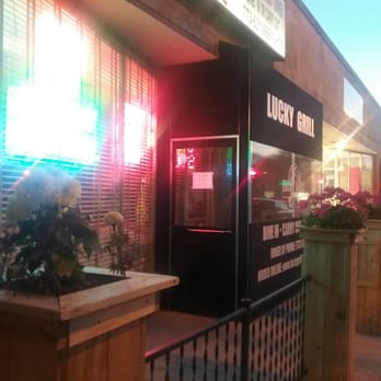 Lucky Grill - Outside view at night. - American Near Me - Chicago, Illinois