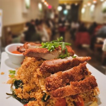 Pho Basil - Tom Yum Fried Rice with Crispy Chicken
#tomyum #friedrice - Vietnamese Near Me - Boston, Massachusetts