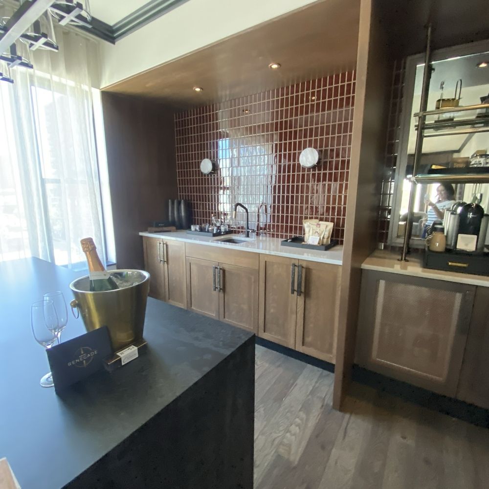 Hotel Renegade - Welcome champagne and kitchen area - Hotels Near Me - Boise, Idaho Hotel Renegade - Welcome champagne and kitchen area - Hotels Near Me - Boise, Idaho