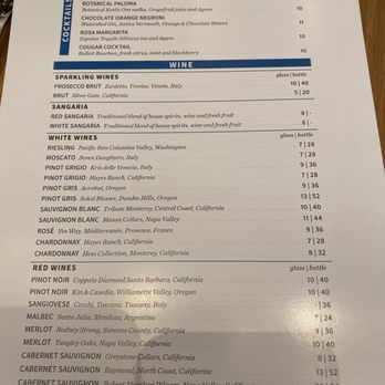 Degrees - This is the drink menu - Cocktail Bars Near Me - Columbus, Ohio