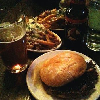DMK Burger Bar - #5 Bison Burger with Goat Cheese, Pickled Red Onions & Blueberry BBQ Sauce - Burgers Near Me - Chicago, Illinois