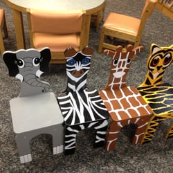 Lake Bluff Public Library - Seats set up for puppet show.