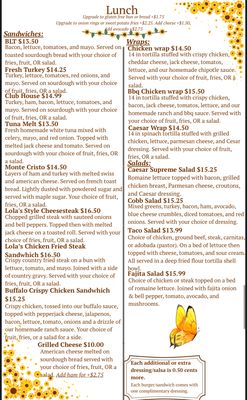 Menu photo 2 Lola's Family Restaurant Chester, CA Menu photo 2 Lola's Family Restaurant Chester, CA