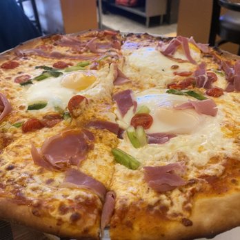 Florence Prime Diner - "Breakfast" Pizza - Diners Near Me - Elmhurst, New York
