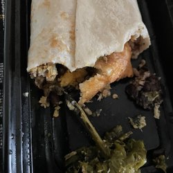 La Piñata - Full stem attached to Chile Relleno.. Who eats this part??