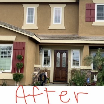 Energy Core Construction - My wonderful clear front windows with the colonial grids. And look at that white frame work...it really brings out the windows! Awesome job. - Roofing Near Me - Anaheim, California Energy Core Construction - My wonderful clear front windows with the colonial grids. And look at that white frame work...it really brings out the windows! Awesome job. - Roofing Near Me - Anaheim, California