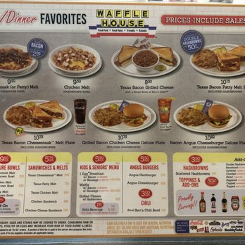 Waffle House - a menu for a variety of foods - Diners Near Me - Winston Salem, North Carolina Waffle House - a menu for a variety of foods - Diners Near Me - Winston Salem, North Carolina