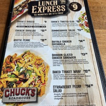 Chuck's Roadhouse Bar and Grill - Lunch menu - American Near Me - Vaughan, Ontario Chuck's Roadhouse Bar and Grill - Lunch menu - American Near Me - Vaughan, Ontario