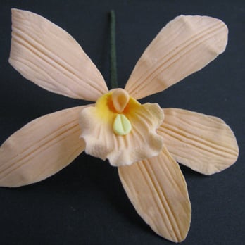 Gum Paste Flower Store - Orchid - Orange - Patisserie/Cake Shop Near Me - Woodside, New York