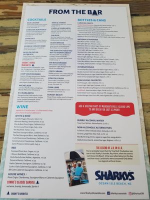 Menu photo 6 Sharky's Restaurant Ocean Isle Beach, NC
