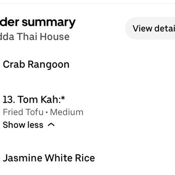 Ladda Thai House - Proof of order from uber eats - Thai Near Me - Portland, Oregon