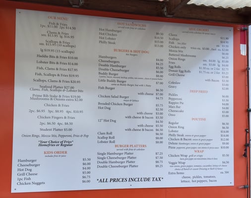 Menu photo 2 Kalen's Take Out Digby, NS Menu photo 2 Kalen's Take Out Digby, NS