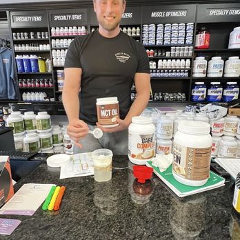 Nutrishop - Jake making me a meal replacement shake. - Health Markets Near Me - Roseville, California Nutrishop - Jake making me a meal replacement shake. - Health Markets Near Me - Roseville, California