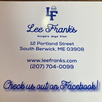 Lee Frank's - Check them out on Facebook! - Hot Dogs Near Me - South Berwick, Maine Lee Frank's - Check them out on Facebook! - Hot Dogs Near Me - South Berwick, Maine