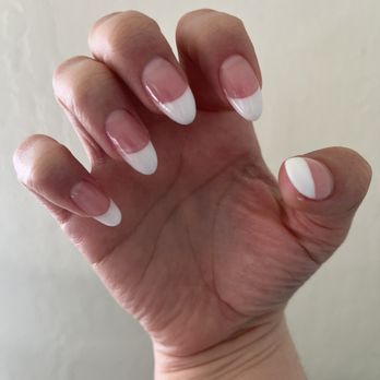 Eden's Nails Spa - Almond shaped pink and white dip powder $50 (left hand) - Nail Salons Near Me - San Jose, California Eden's Nails Spa - Almond shaped pink and white dip powder $50 (left hand) - Nail Salons Near Me - San Jose, California