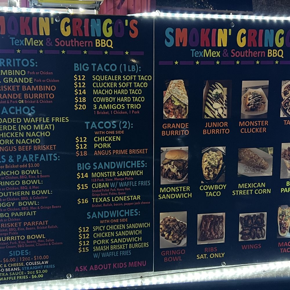 Smokin’ Gringo's - Menu - Tex-Mex Near Me - Summerville, South Carolina Smokin’ Gringo's - Menu - Tex-Mex Near Me - Summerville, South Carolina