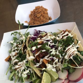 viva la vegan tacos - Tacos: mushroom, sweet potato, and squash  Quinoa - Vegan Near Me - Sun valley, California