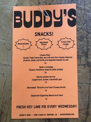 Menu photo 3 Buddy's Wine Bar Ventura, CA