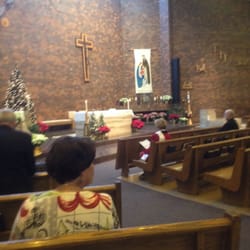 St Joseph's Church Manchester - Most people in back. As this Christmas mass.
