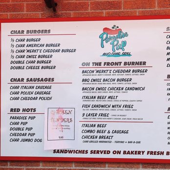 Paradise Pup - Menu - Fast Food Near Me - Des Plaines, Illinois