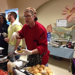 Chef of the Trace Lounge prepare the Cajun Catfish Slider