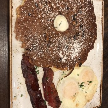 First Watch - Tri-fecta with carrot cake pancake and million dollar bacon - Breakfast & Brunch Near Me - Winston-Salem, North Carolina