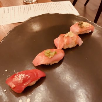 Soto - Hon Maguro Flight - Akami, Chu Toro, O Toro, and Kama Toro - Japanese Near Me - Houston, Texas Soto - Hon Maguro Flight - Akami, Chu Toro, O Toro, and Kama Toro - Japanese Near Me - Houston, Texas