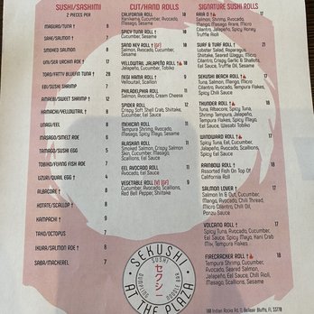 Sekushi - Menu - Sushi Bars Near Me - Belleair Bluffs, Florida Sekushi - Menu - Sushi Bars Near Me - Belleair Bluffs, Florida
