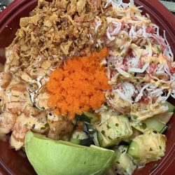 Terracotta Poke Restaurant - "Salmon Lover's" poké bowl. Very tasty! $16.49 (9/9/25)