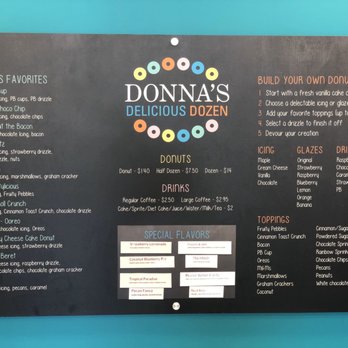 Donna's Delicious Dozen - Menu - Donuts Near Me - Columbus, Ohio Donna's Delicious Dozen - Menu - Donuts Near Me - Columbus, Ohio