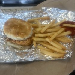 Chicken biscuit and fries