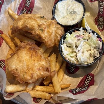 Hops n Drops - Halibut fish and chips - American Near Me - Gig Harbor, Washington