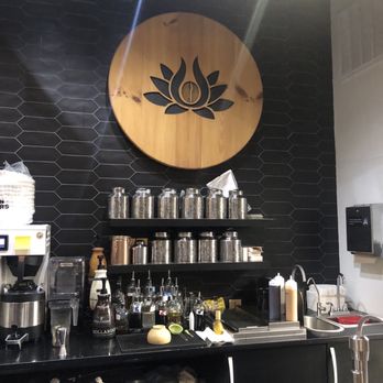 Karmic Grounds - The tea wall!!! - Coffee & Tea Near Me - Frisco, Texas Karmic Grounds - The tea wall!!! - Coffee & Tea Near Me - Frisco, Texas