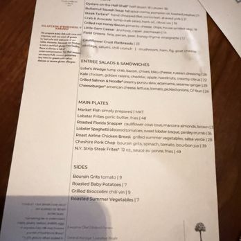 Luke's Kitchen and Bar - Gluten free menu - Seafood Near Me - Orlando, Florida