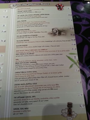 Menu photo 1 Offshore Cafe Verbier Verbier, VS Menu photo 1 Offshore Cafe Verbier Verbier, VS