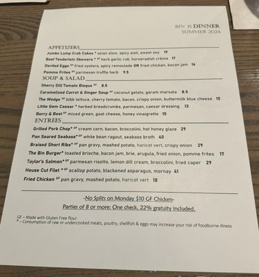 Menu photo 2 Bin 35 Bistro Tulsa, OK