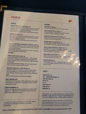 Menu photo 1 Faria Kailua, HI Menu photo 1 Faria Kailua, HI