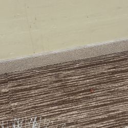Staybridge Suites Hamilton - Downtown - Food on hallway floor and stain on wall and floor