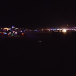 An attempt at showing the open playa at night, impossible to describe