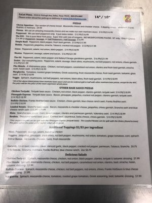 Menu photo 5 Zalat Pizza Dallas, TX