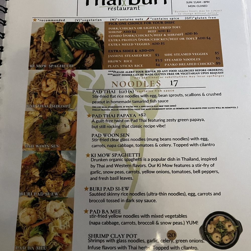 Thai Buri Restaurant - Menu - Thai Near Me - San Antonio, Texas Thai Buri Restaurant - Menu - Thai Near Me - San Antonio, Texas