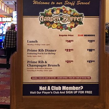 Garden Buffet - Menu as of 2/20/21 - Buffets Near Me - Las Vegas, Nevada