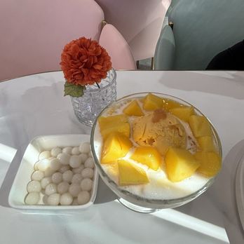Mango Mango Dessert - Coconut mango juice sago and pomelo with mango ice cream. Side of rice balls! - Desserts Near Me - Las Vegas, Nevada Mango Mango Dessert - Coconut mango juice sago and pomelo with mango ice cream. Side of rice balls! - Desserts Near Me - Las Vegas, Nevada