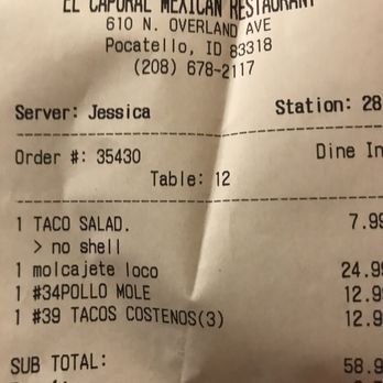 El Caporal - 4 adults decent prices - Mexican Near Me - Burley, Idaho El Caporal - 4 adults decent prices - Mexican Near Me - Burley, Idaho