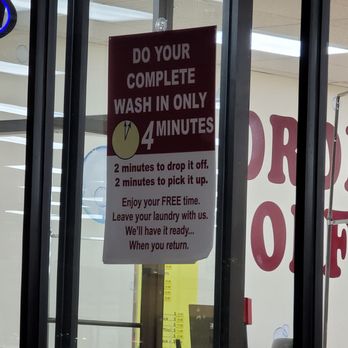 Laundry World - It says it takes only 2 minutes to pick up your clothes when it should say it takes TWO HOURS - Laundry Services Near Me - Hoffman Estates, Illinois
