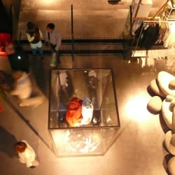National Geographic - Clothing display, including groovy 'rocks' that are really couches!