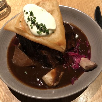 Shaker + Spear - Short Rib with Potato Onion Knish and Sauerkraut (4 stars) - Seafood Near Me - Seattle, Washington Shaker + Spear - Short Rib with Potato Onion Knish and Sauerkraut (4 stars) - Seafood Near Me - Seattle, Washington