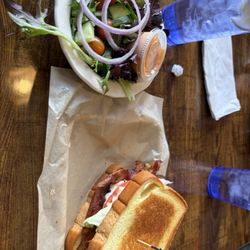 Mark Twain Dinette - BLT with a salad .